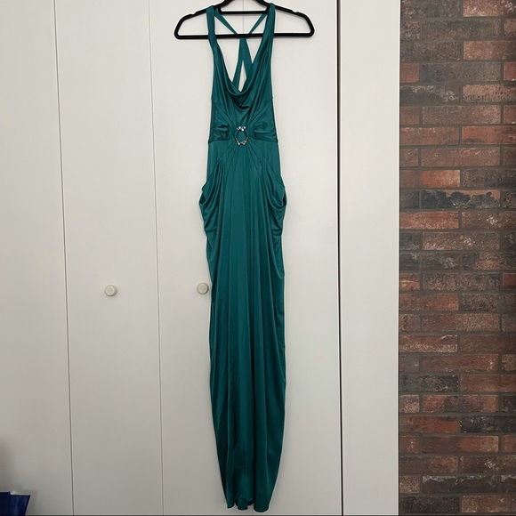 BCBGMaxAzria Teal Gown size XS - Picture 1 of 9